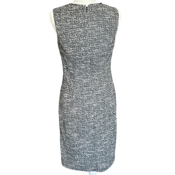 Karl Lagerfeld Paris Navy Tweed Pearl Button Sheath Dress Size 4 Clueless Preppy - Picture 4 of 11